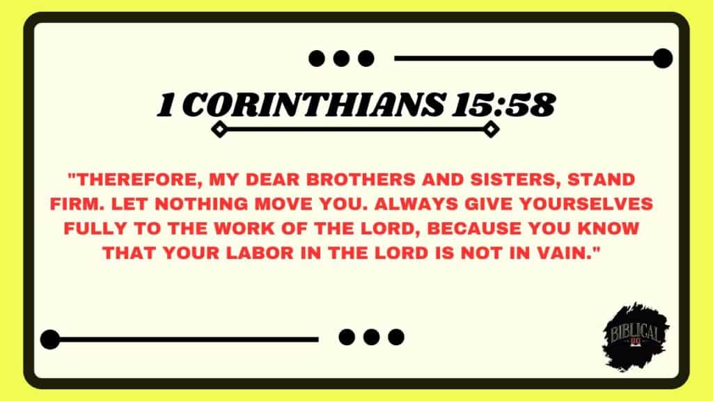 1 Corinthians 15:58