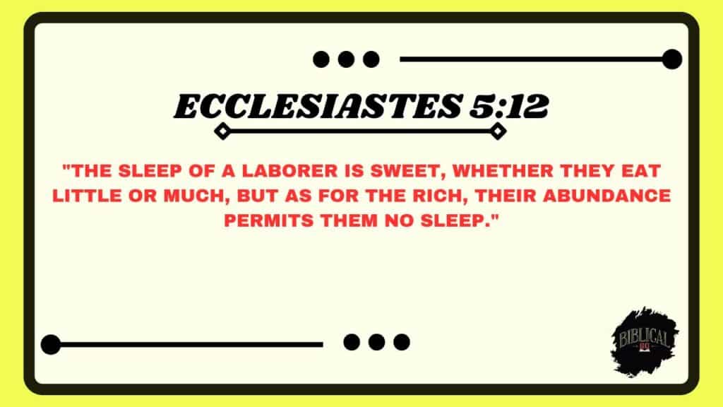 Ecclesiastes 5:12