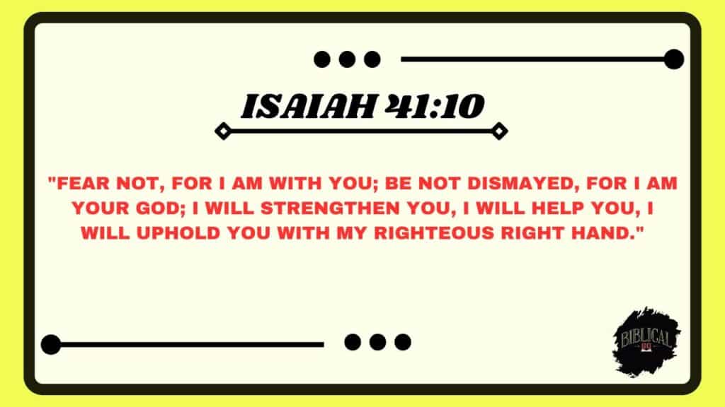Isaiah 4110 Isaiah 41:10