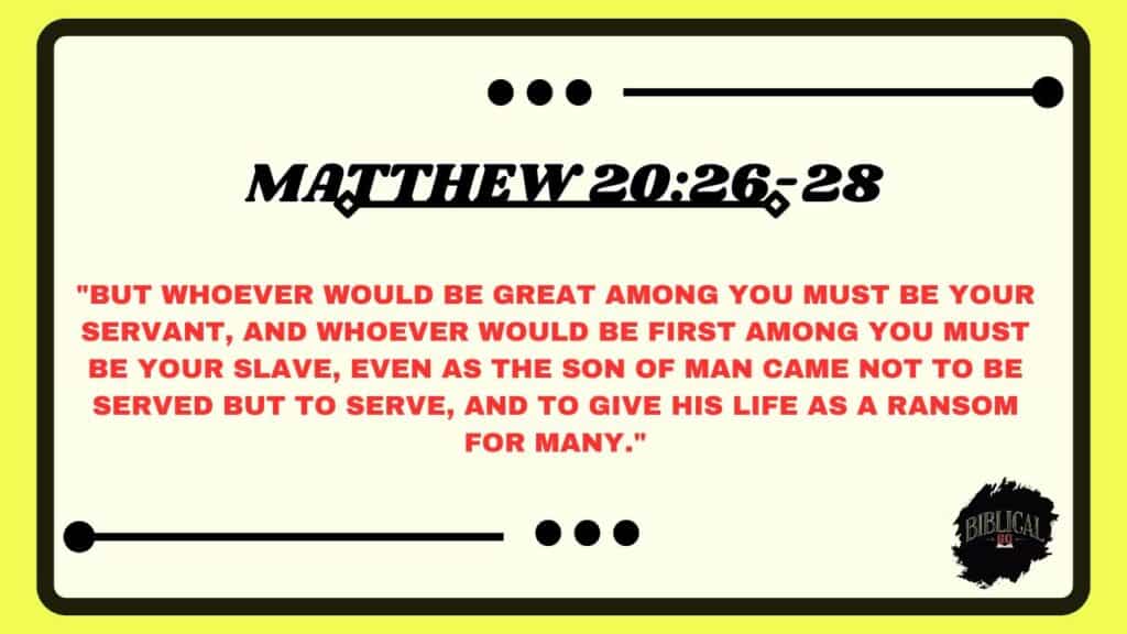 Matthew 20:26-28