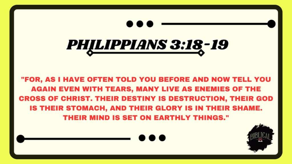 Philippians 3:18-19